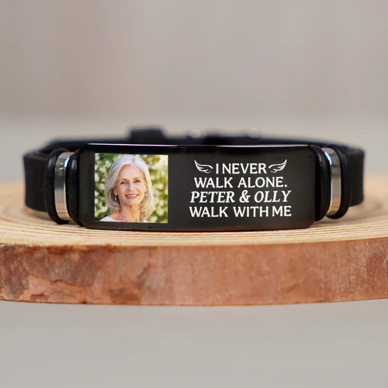 Custom Engraved Photo Bracelet for Men - Sentimental Gift Jewelry MagicInPrints