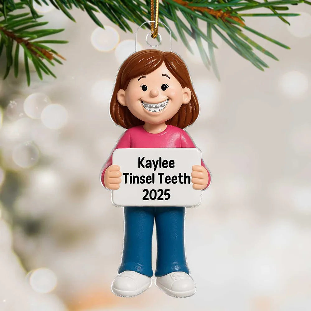 Personalized Braces Christmas Ornament for Kids - Fun Holiday Keepsake Ornament MagicInPrints