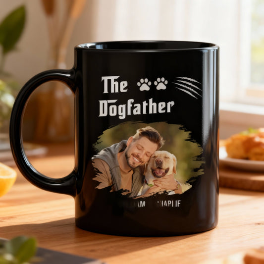 Personalized Dog Lover Mug for Men - The Dogfather Gift Cup MagicInPrints