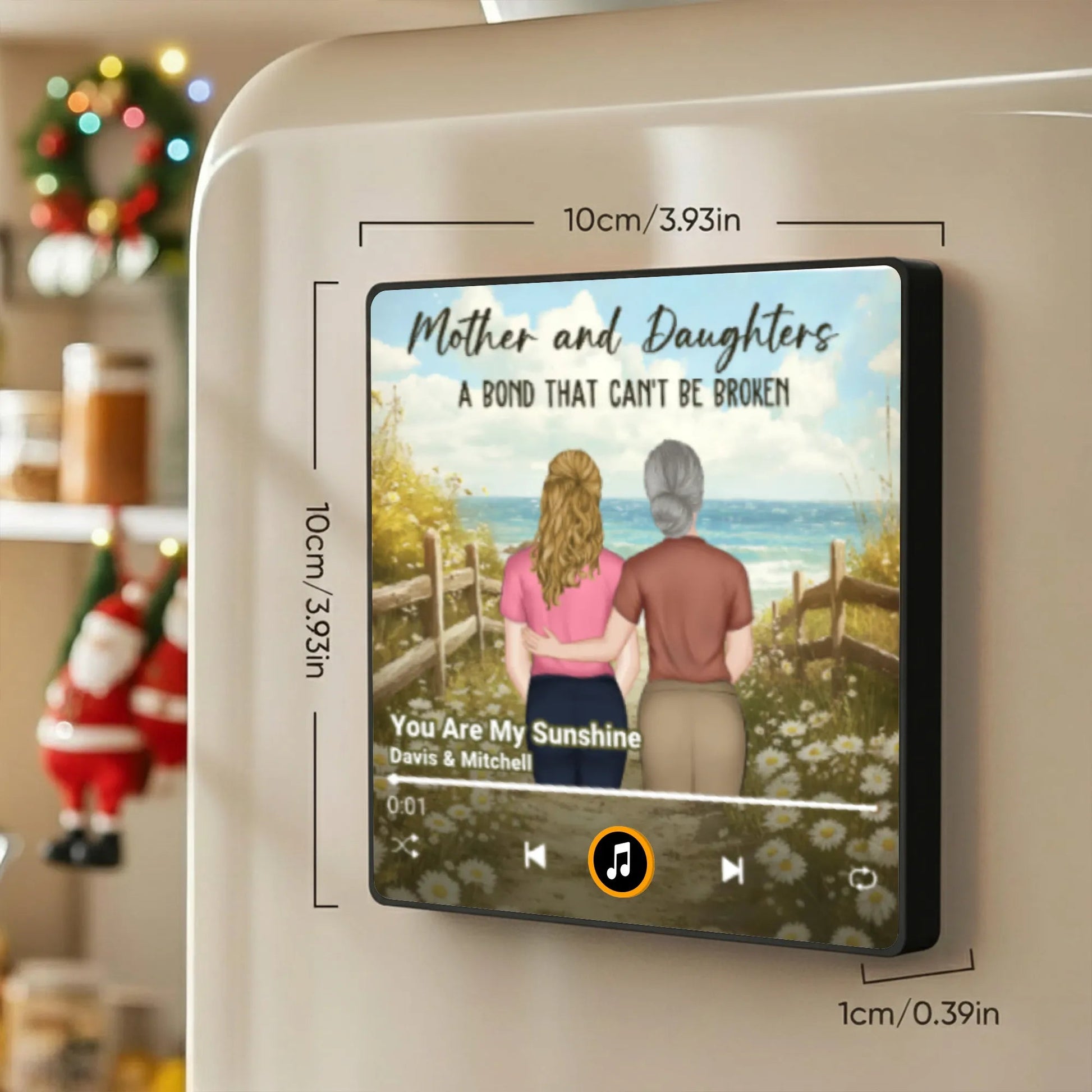 Personalized Music Plaque for Mother and Daughter - Sentimental Gift for Special Bond Fridge Magnet MagicInPrints