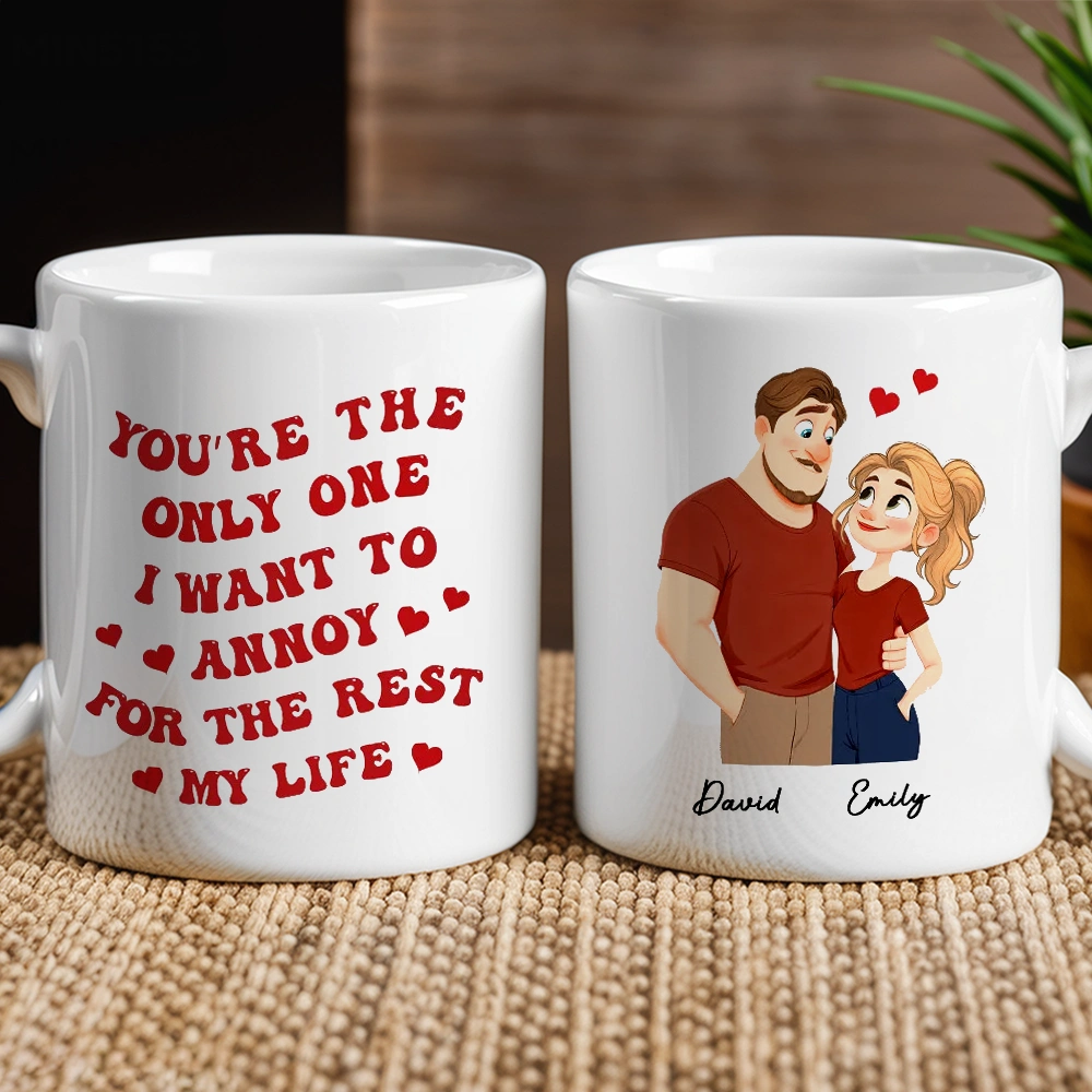 Personalized Couples Mug Set for Him and Her - Funny Anniversary Gift Cup MagicInPrints