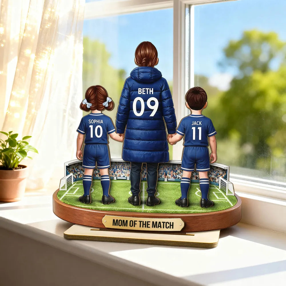 Personalized Soccer Family Figurine for Mom - Unique Mother's Day Gift Plaque MagicInPrints