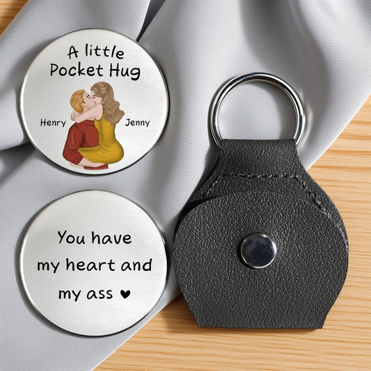 Personalized Pocket Hug Keychain for Couples - Sentimental Gift Keychain MagicInPrints