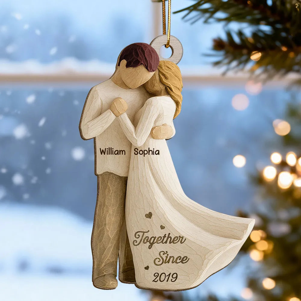 Personalized Couple Ornament for Christmas - Romantic Keepsake Gift Ornament MagicInPrints