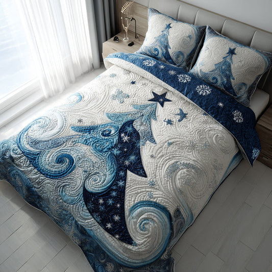 Wrap Your Dreams in Winter’s Embrace – Quilted Bedding Set – Gift for Family and Friends Quilted Bedding Set V2 MagicInPrints