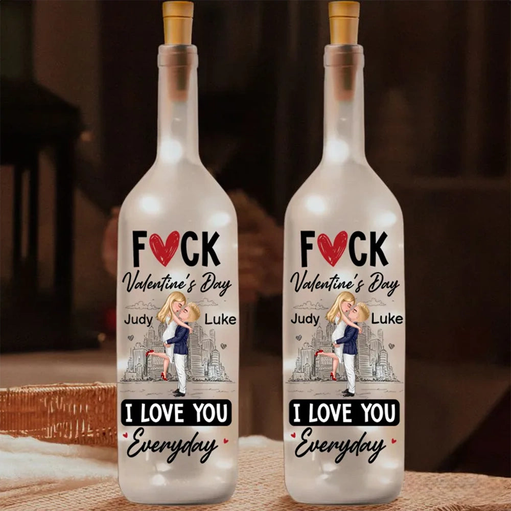 Customizable Wine Bottle Lamp for Couples - Romantic Gift Lamp MagicInPrints
