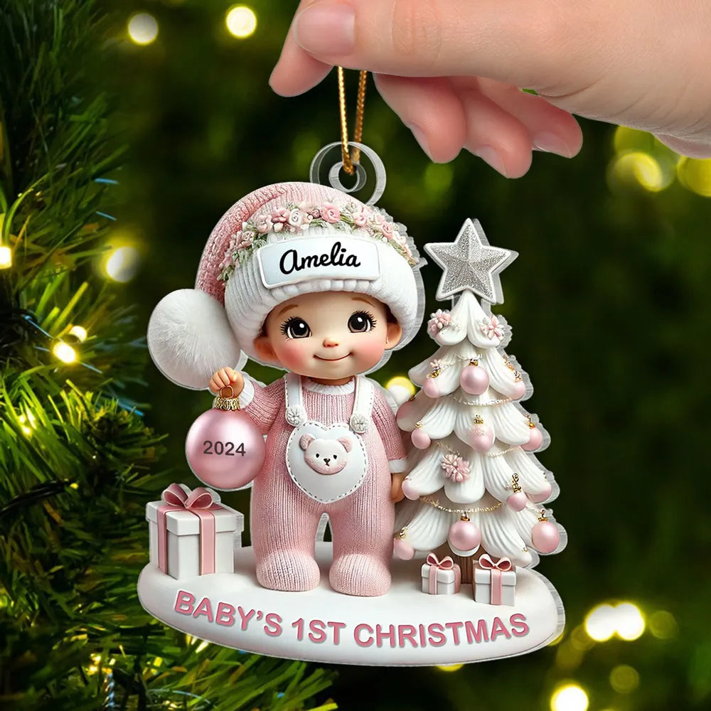 Personalized Baby's First Christmas Ornament - Custom Name Keepsake 2025 Ornament MagicInPrints