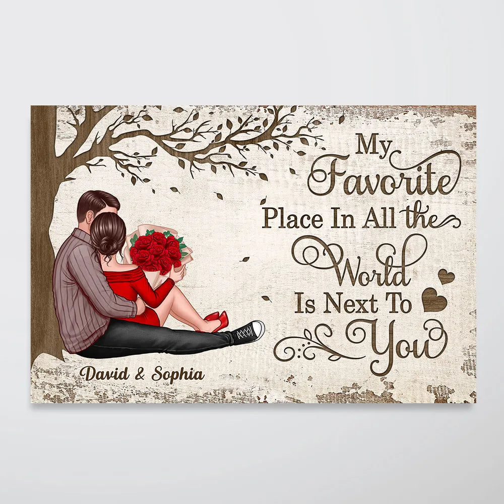 Personalized Romantic Wall Art for Couples - Custom Names and Sentimental Quote Poster or Canvas MagicInPrints