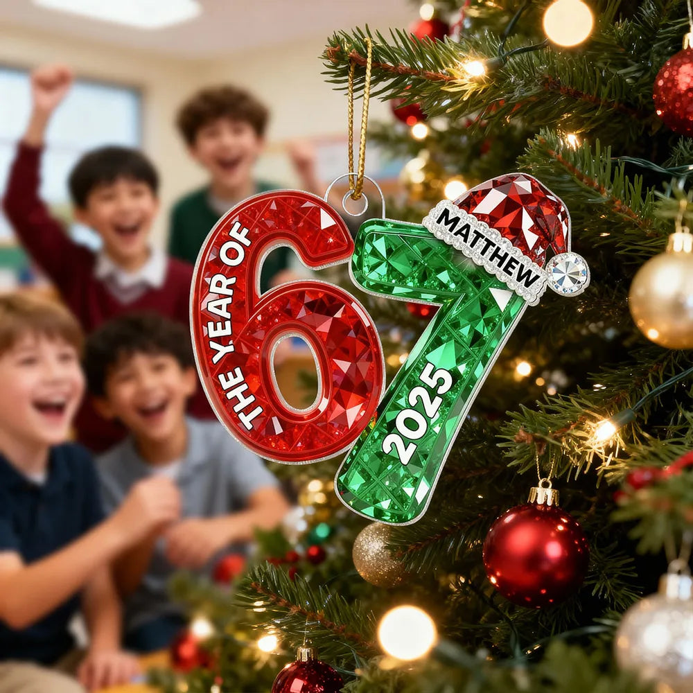 Personalized Christmas Ornament for 67th Birthday - Custom Year 2025 Gift Ornament MagicInPrints