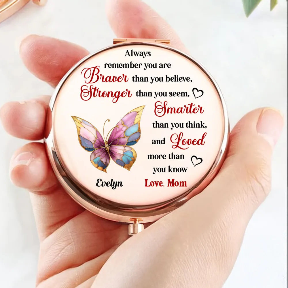 Personalized Compact Mirror for Daughter - Sentimental Gift from Mom Beauty Tools MagicInPrints