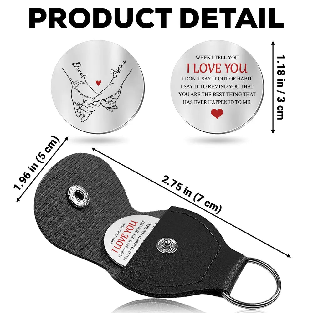 Personalized Keychain for Couples with Engraved Love Message - Romantic Gift Keychain MagicInPrints