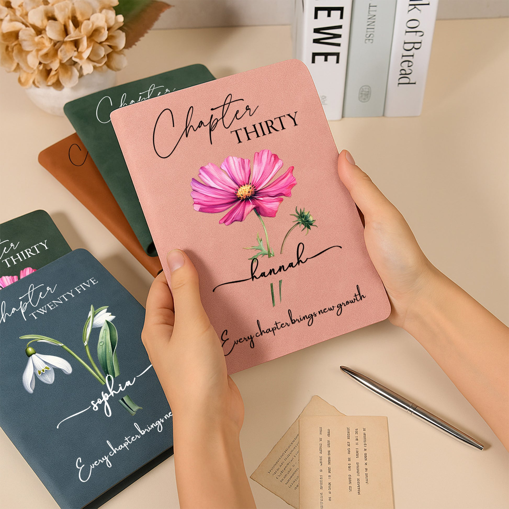 Personalized Floral Journal for Women - Inspirational Birthday Gift Stationery MagicInPrints