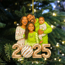 Load image into Gallery viewer, &quot;Cherish the Memories&quot; - Custom Caricature Photo Christmas Ornament - Personalized Gift for Families Ornament MagicInPrints
