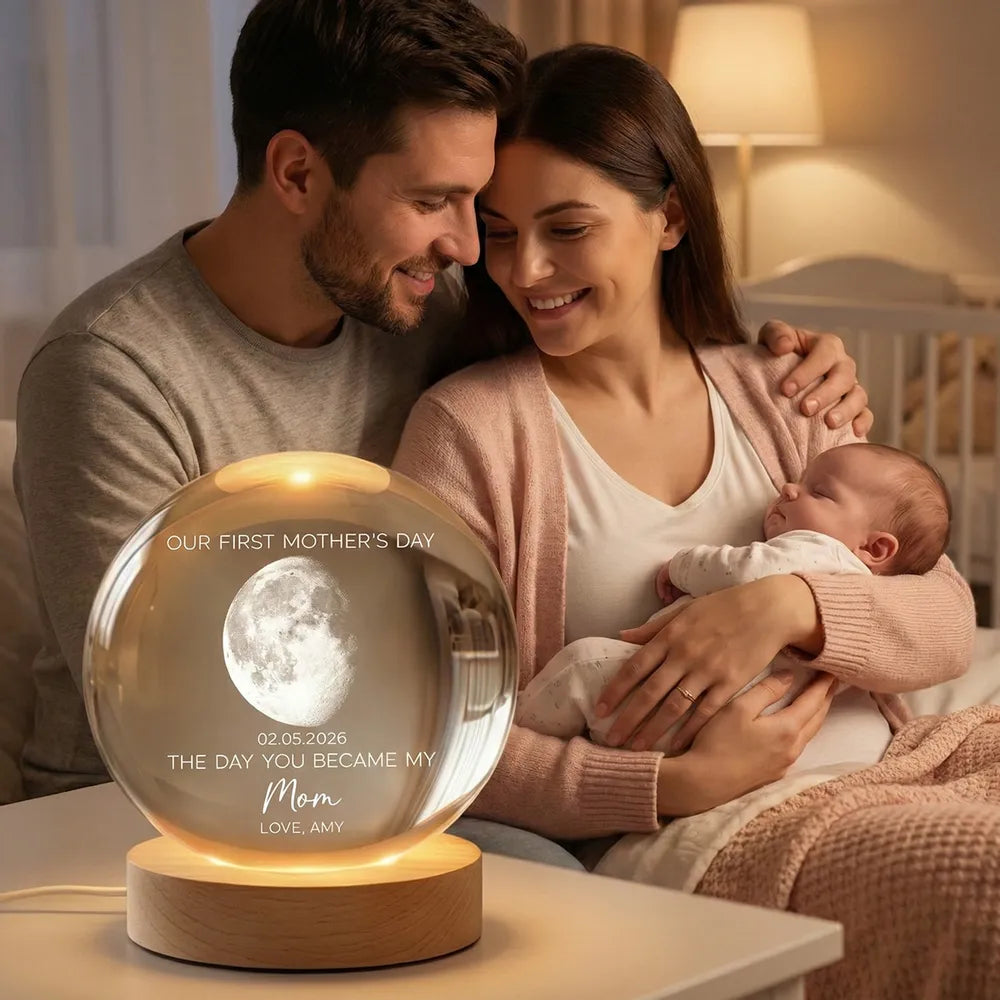 Custom Moon Phase Lamp for New Moms - Personalized Mother's Day Gift Lamp MagicInPrints