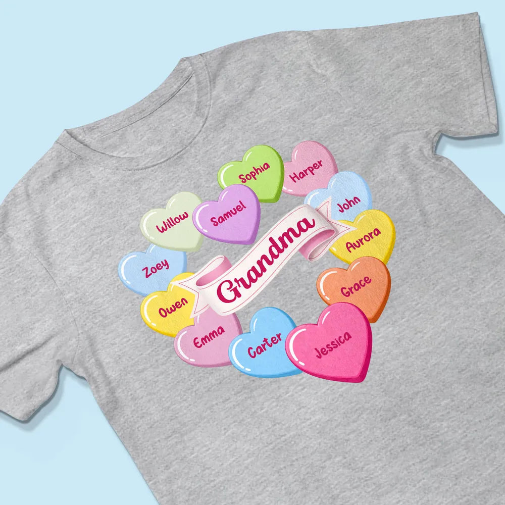 Personalized Grandma T-Shirt for Family - Custom Names Gift Cloth MagicInPrints