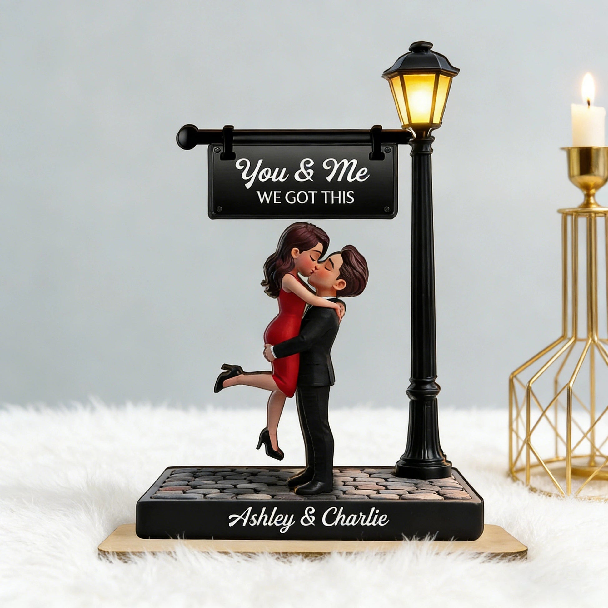 Personalized Couple Figurine Romantic Gift - Anniversary Keepsake Plaque MagicInPrints
