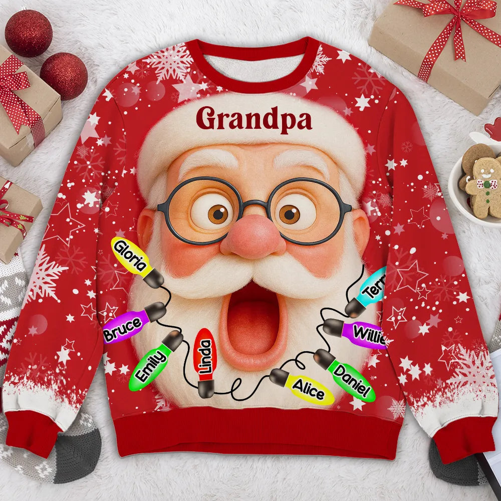 Personalized Grandpa Christmas Sweatshirt for Family - Festive Holiday Gift Cloth MagicInPrints