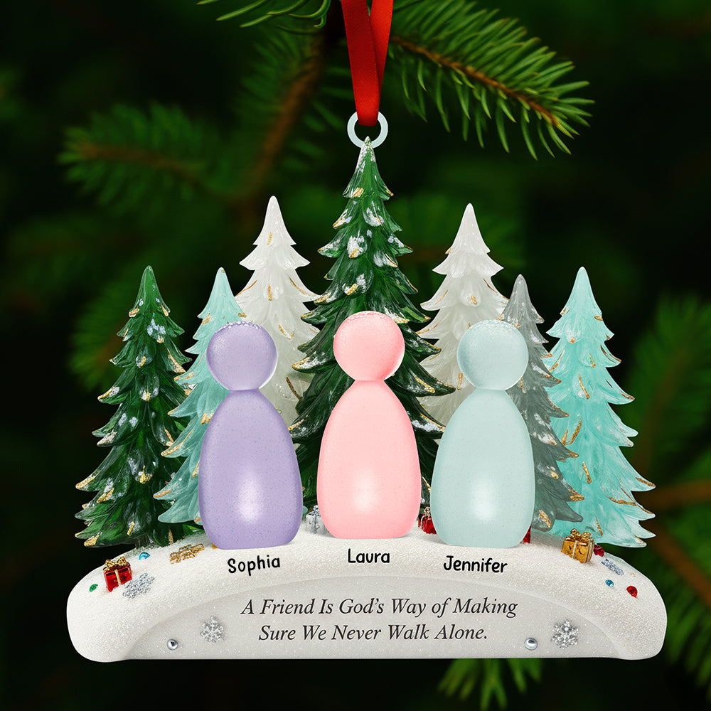 A Friend Is God's Way of Making Sure We Never Walk Alone - Personalized Christmas Ornament for Friends Ornament MagicInPrints