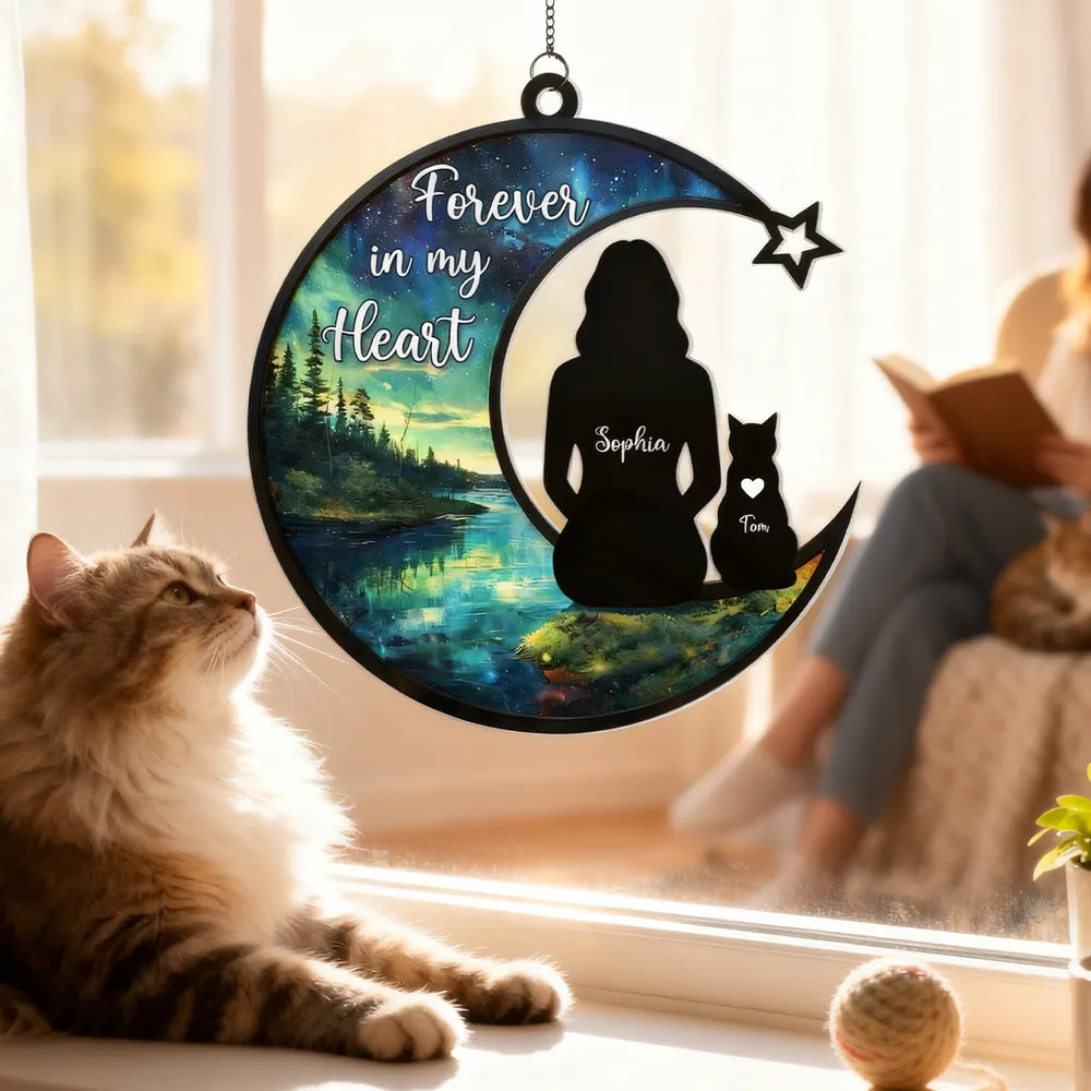Personalized Memorial Ornament for Pet Lovers - Forever in My Heart Design Ornament MagicInPrints