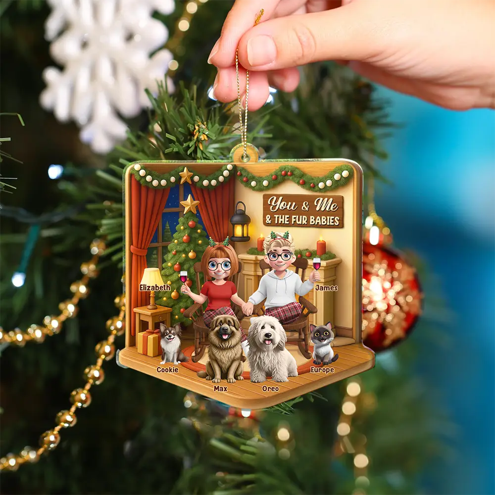 Celebrate Love and Companionship – Personalized Custom Shaped Acrylic Ornament – Gift for Pet Lovers Acrylic Ornament MagicInPrints