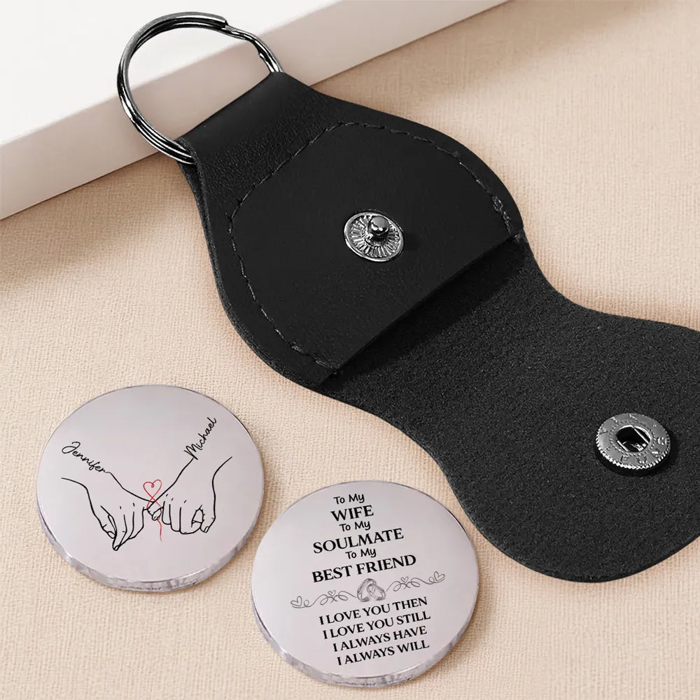 Personalized Keychain for Wife - Engraved Soulmate Message - Anniversary Gift Keychain MagicInPrints