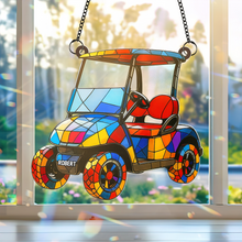 Load image into Gallery viewer, Golf Cart Suncatcher - A Personalized Gift for Golf Lovers
