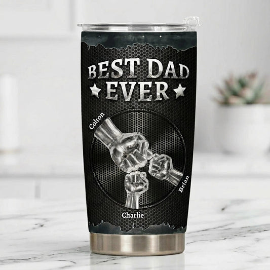 Personalized Dad Tumbler for Fathers - Best Dad Ever Gift Cup MagicInPrints