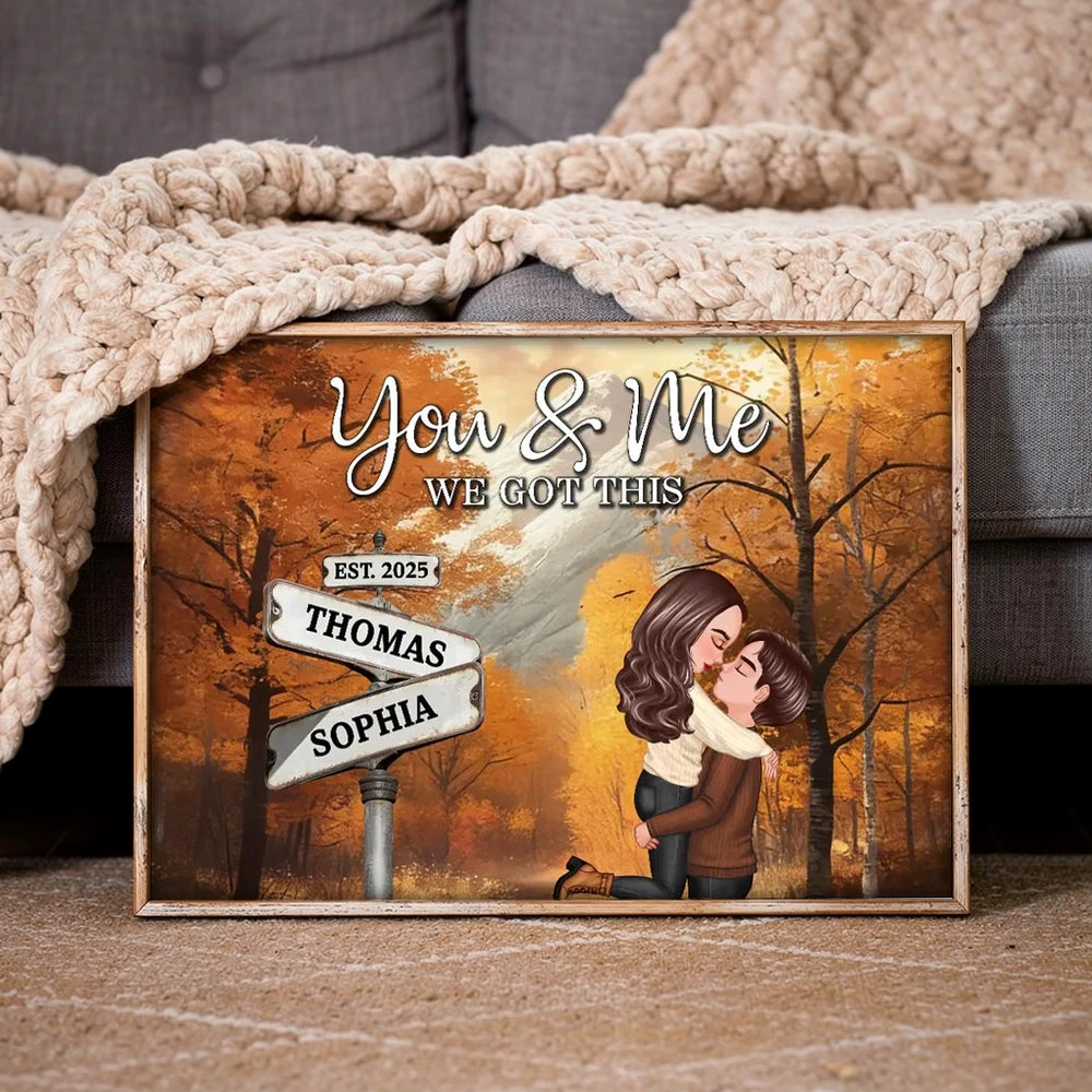Personalized Couple Canvas Print for Lovers - Romantic Home Decor Poster or Canvas MagicInPrints