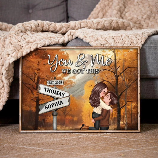 Personalized Couple Canvas Print for Lovers - Romantic Home Decor Poster or Canvas MagicInPrints