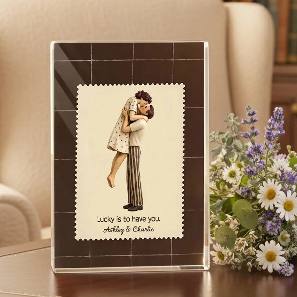 Personalized Romantic Acrylic Block for Couples - Anniversary or Wedding Gift Plaque MagicInPrints