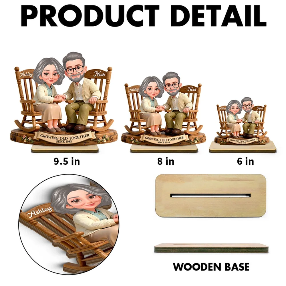 Personalized Couple Figurine for Seniors - Custom Anniversary Gift Plaque MagicInPrints