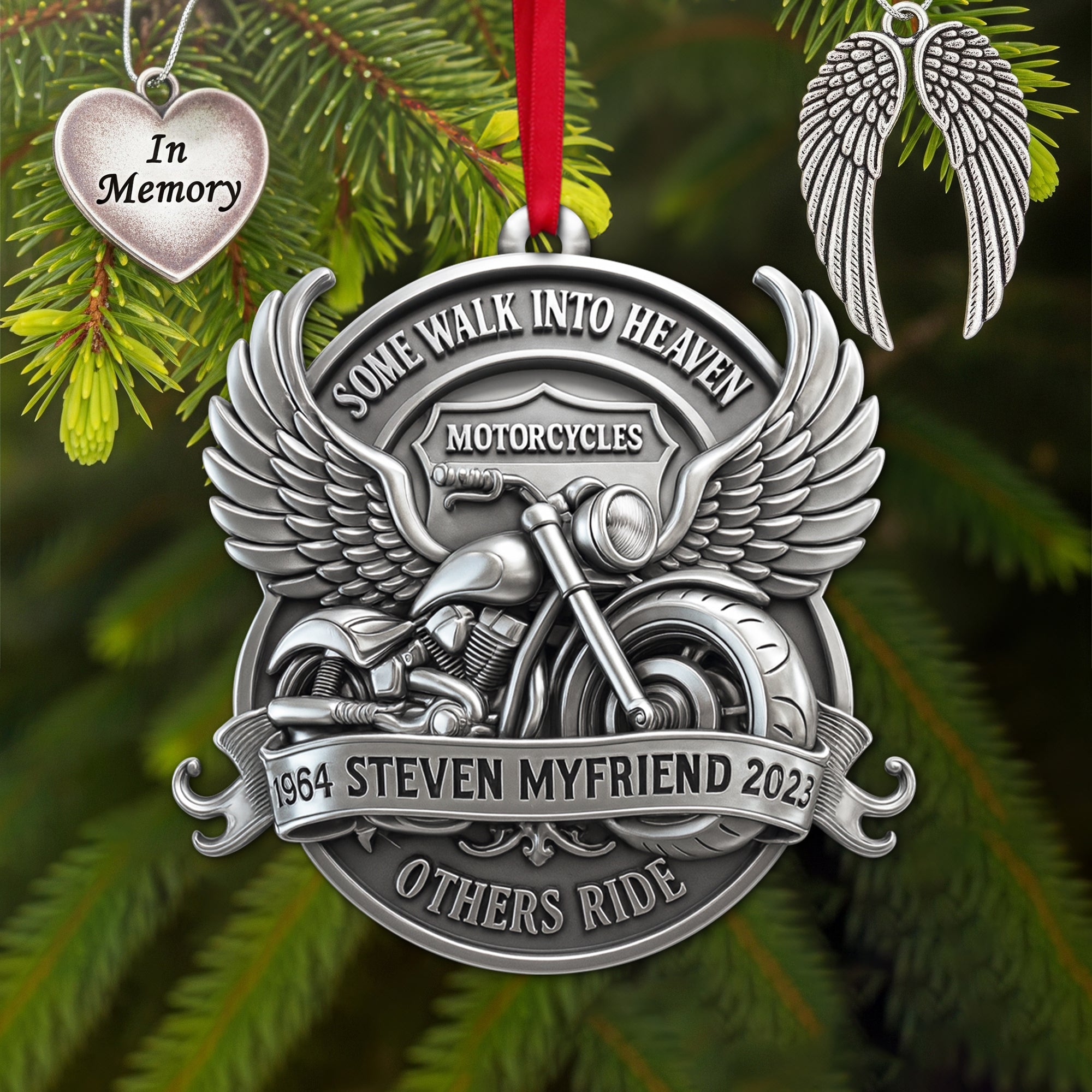 Some Walk Into Heaven - Personalized Ornament for Motorcycle Lovers Ornament MagicInPrints