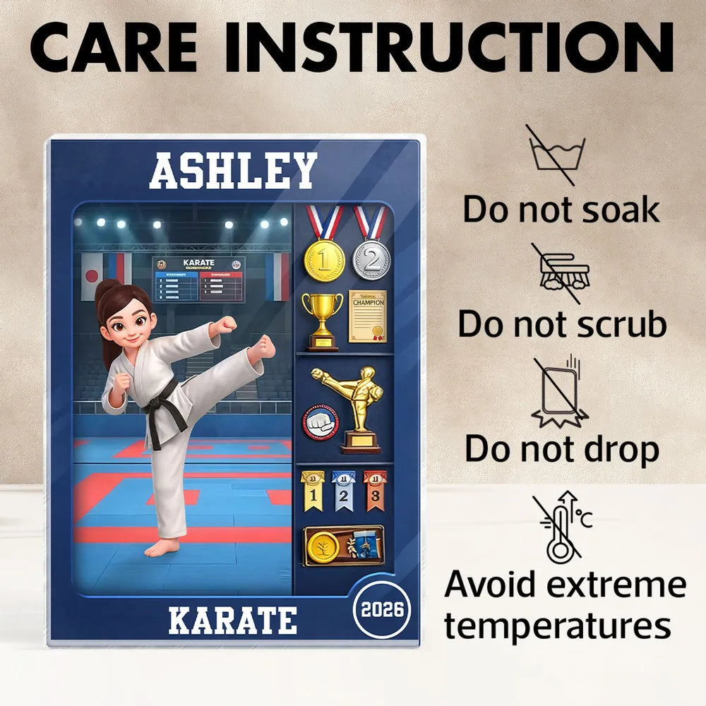 Personalized Karate Award Plaque for Kids - Achievement Display Plaque MagicInPrints