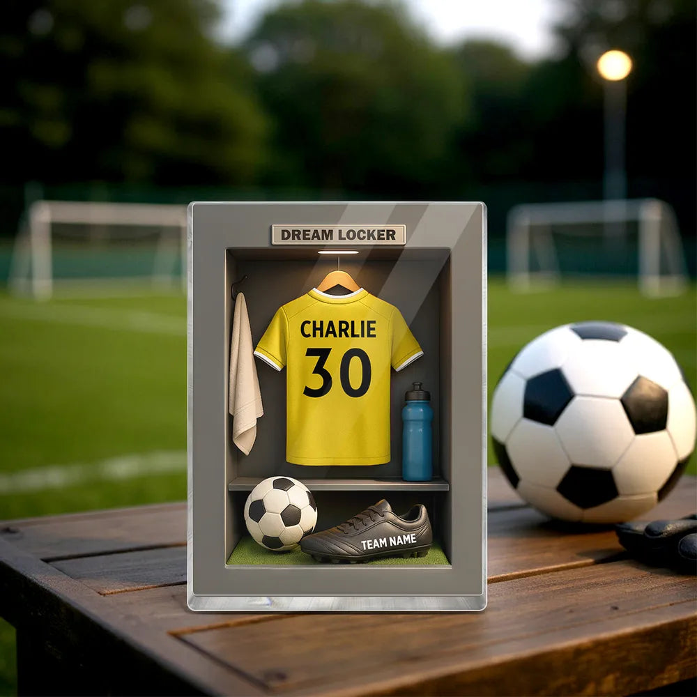 Personalized Soccer Locker Room Display for Kids - Custom Name and Team Plaque MagicInPrints