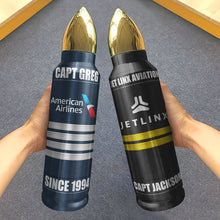 Load image into Gallery viewer, Personalized Pilot Tumbler - Custom Airline Logo &amp; Rank Tumbler Cup PopCulturePrints
