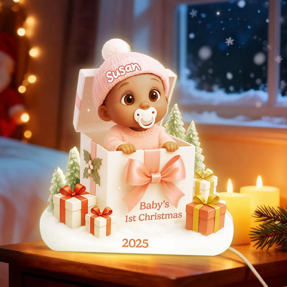 Personalized Baby's First Christmas Keepsake Ornament - Holiday Gift 2025 Plaque MagicInPrints