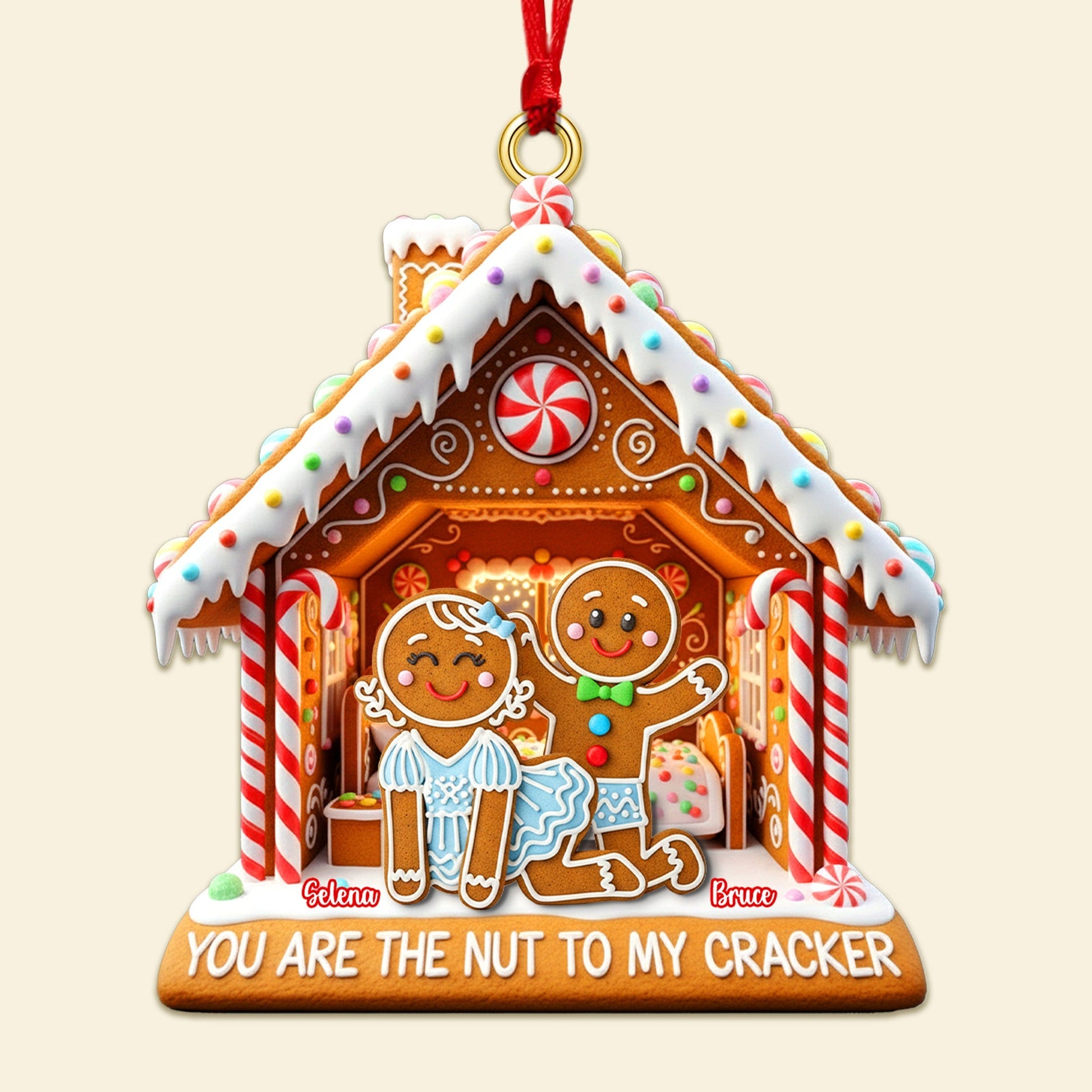 Personalized Gifts For Christmas, Naughty Couple Gingerbread Custom Shape Acrylic Ornament Ornament MagicInPrints