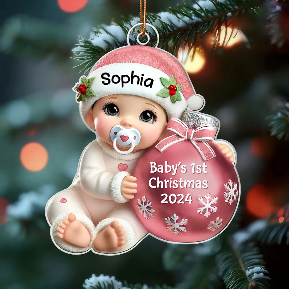 Personalized Baby's First Christmas Ornament for New Parents - 2025 Keepsake Gift Ornament MagicInPrints