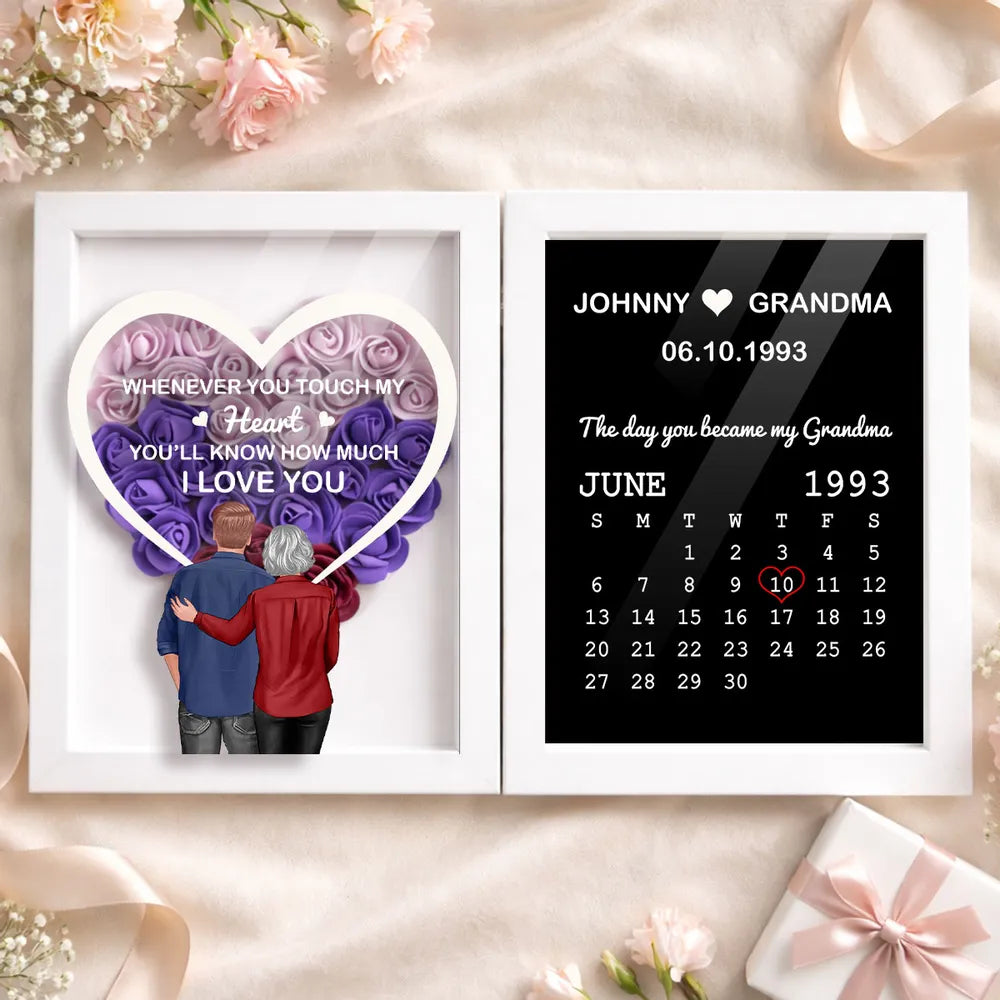Personalized Heart Frame for Grandma - Sentimental Gift for Special Date Plaque MagicInPrints