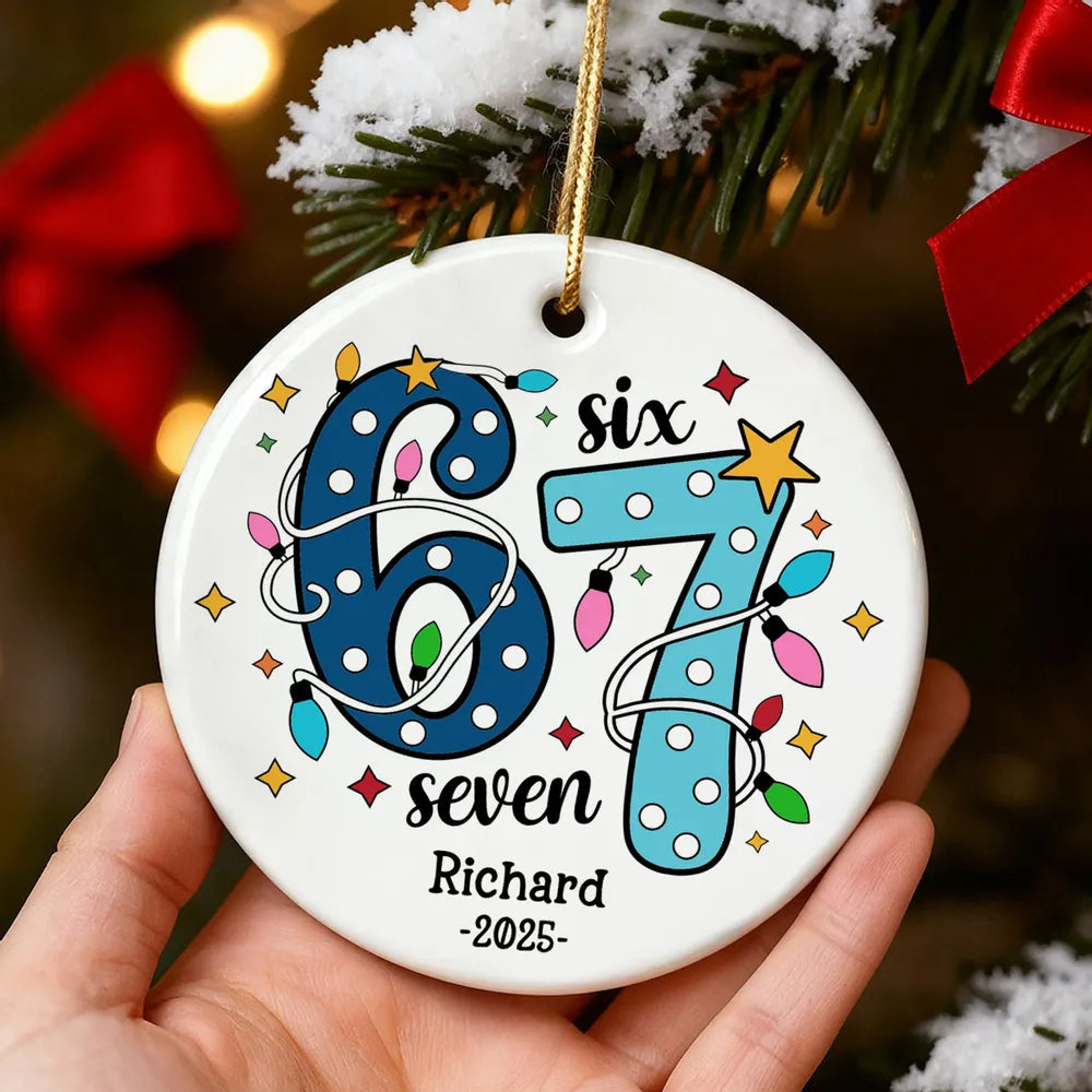 Personalized Christmas Ornaments for Adults - Custom Year 67 Design Ornament MagicInPrints