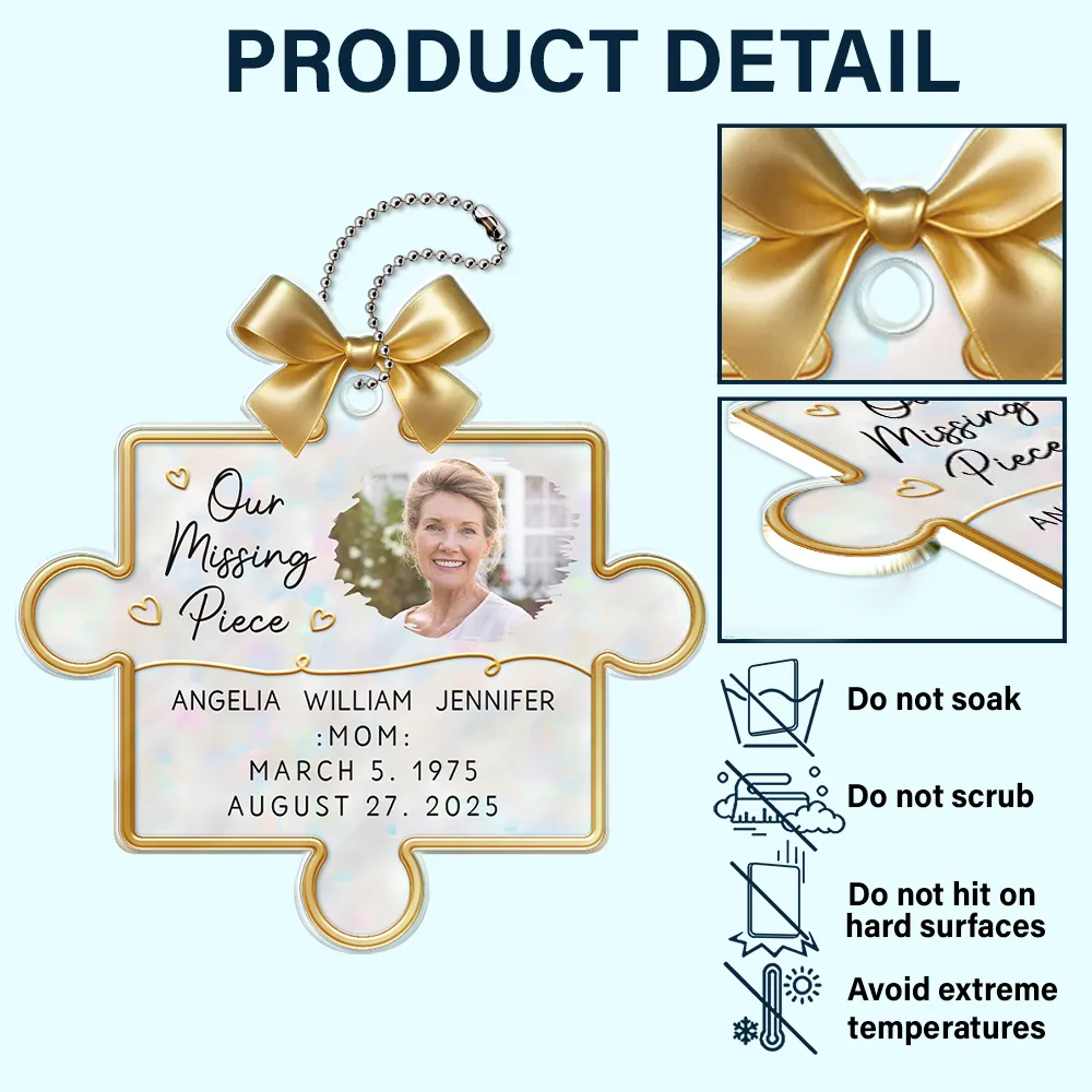 Personalized Memorial Car Ornament for Family - Sentimental Gift Car Hanger MagicInPrints