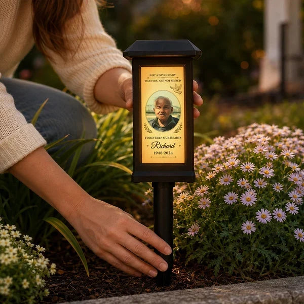 Personalized Solar Garden Stake Light for Sympathy Remembrance