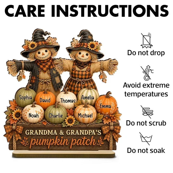 Personalized Wooden Plaque for Grandparents | Fall Family Gift