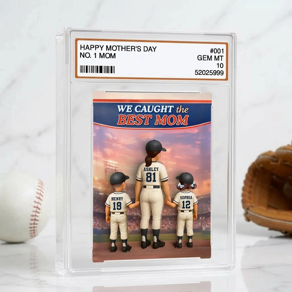 Personalized Baseball Mom Plaque for Mother's Day - Custom Family Gift Plaque MagicInPrints