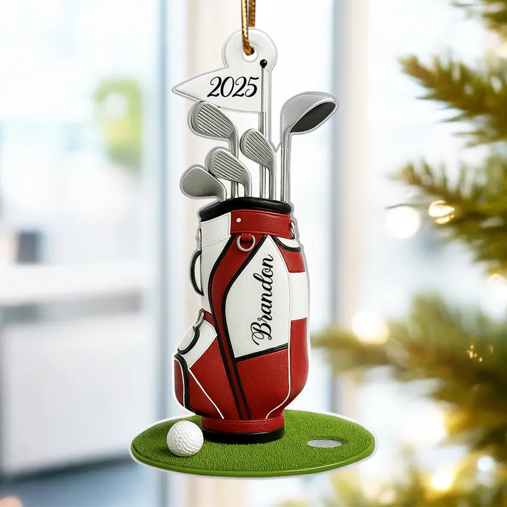 Personalized Golf Bag Christmas Ornament for Golf Lovers - Holiday Keepsake 2026 Ornament MagicInPrints