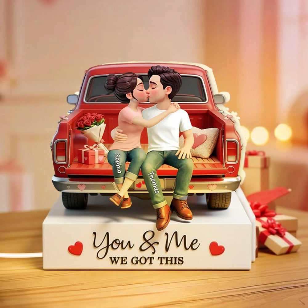 Personalized Romantic Couple Figurine for Lovers - Anniversary Gift Plaque MagicInPrints