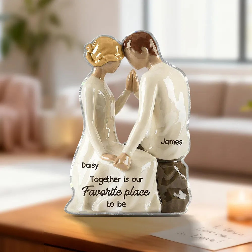 Personalized Couple Figurine for Home Decor - Romantic Gift for Anniversaries Plaque MagicInPrints