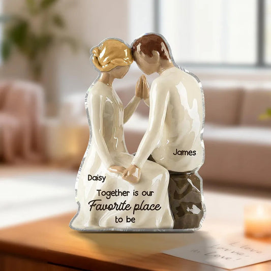Personalized Couple Figurine for Home Decor - Romantic Gift for Anniversaries Plaque MagicInPrints