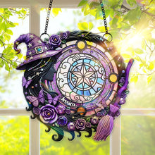 Load image into Gallery viewer, “Embrace Your Magic” - Mystical Witch Suncatcher, Personalized Gift for Witch Lovers Ornament MagicInPrints
