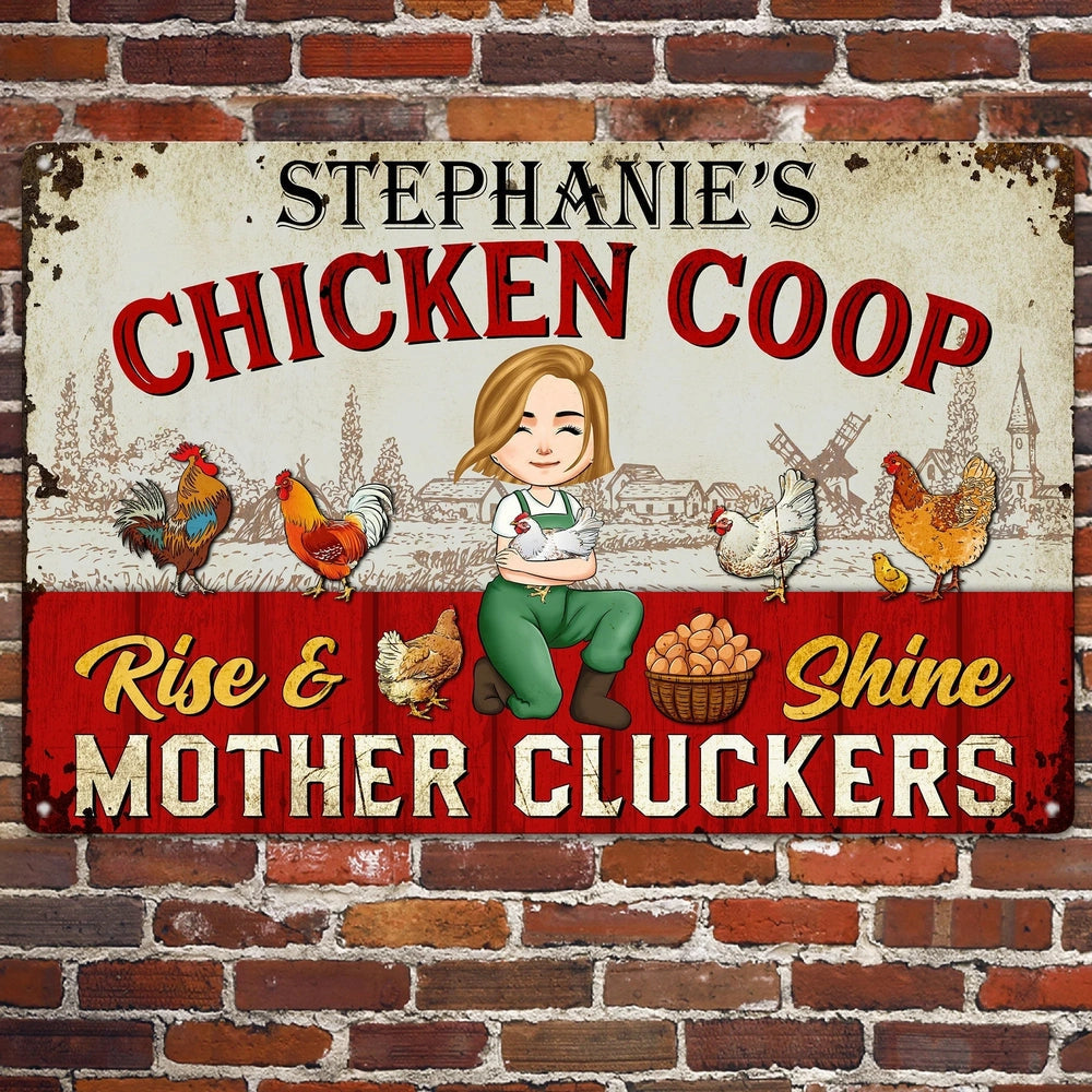 Personalized Chicken Coop Sign for Farmers - Rustic Home Decor Sign MagicInPrints